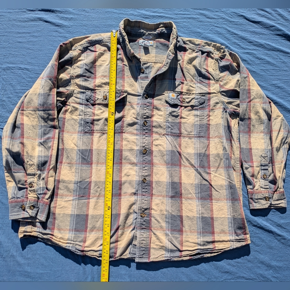 Men's Carhartt Plaid Buttondown Shirt Size 2XL